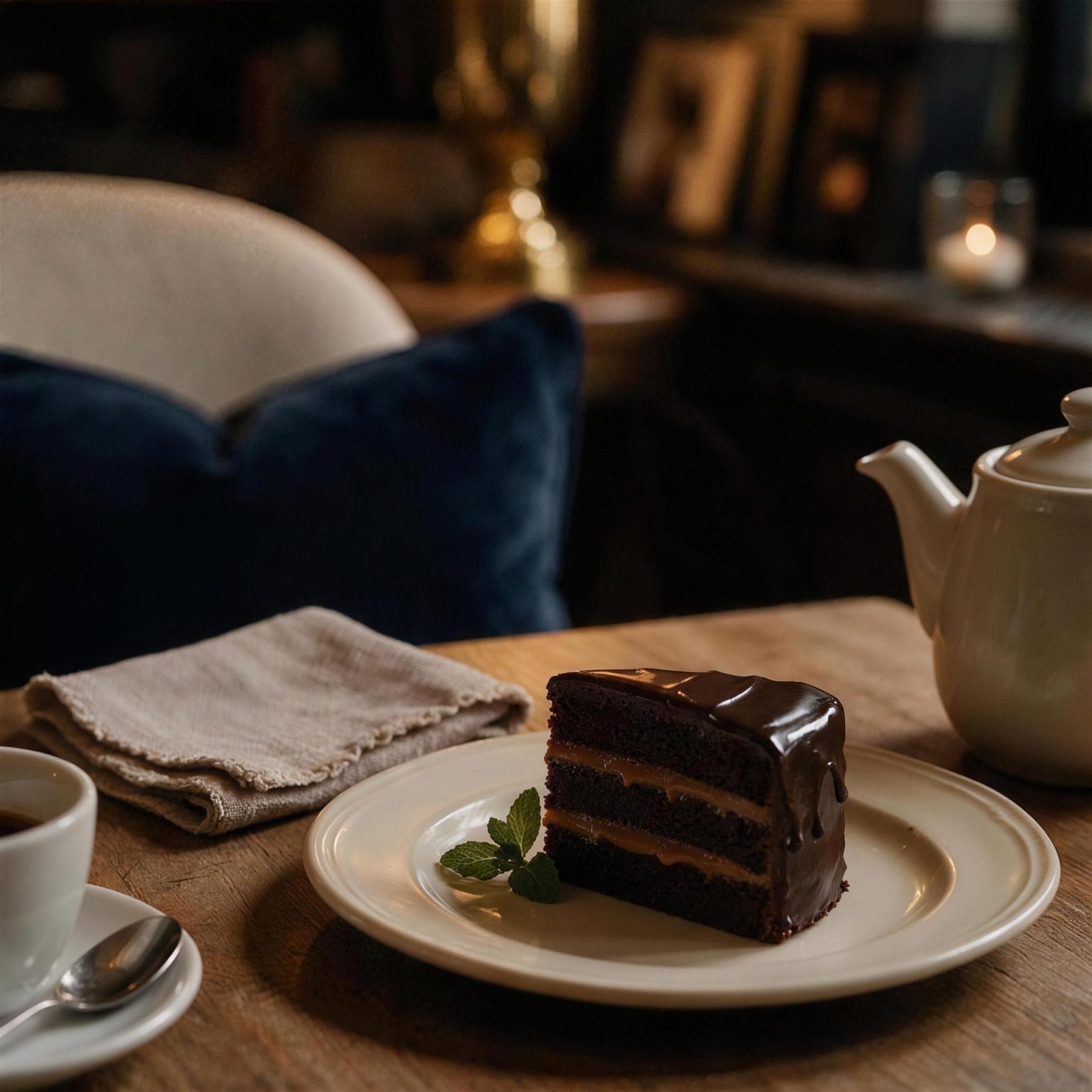 Cake and tea in the lounge